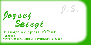 jozsef spiegl business card